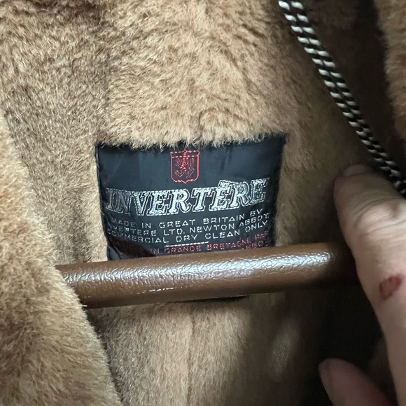 Vtg Invertere Coat Mens Sz 44 medium Olive green trench  Over Alpaca - Picture 3 of 8